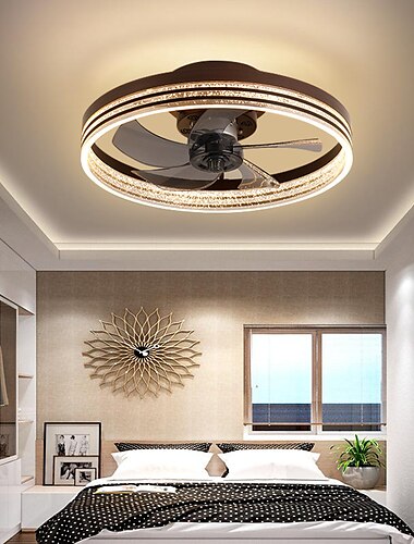  50cm led plafondventilator licht plafondventilator metaal geschilderde afwerkingen modern 220-240v