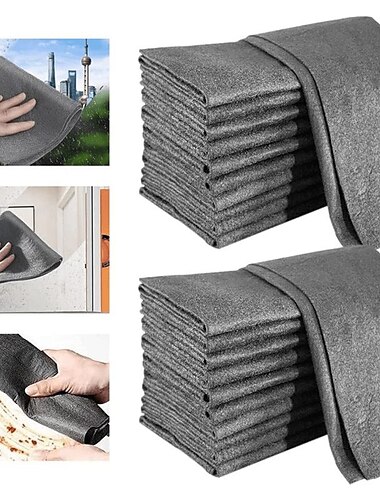  10 Uds. Paño mágico de vidrio sin rastro ni marca de agua paño de limpieza herramienta de limpieza trapo de microfibra limpia rápidamente toallas estropajo
