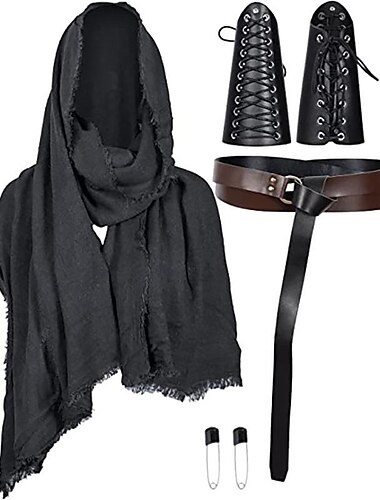 Retro / vintage Punk och gotiskt Medeltida kostymer Cosplay-kostym Vapen och Rustning Midjeskärp Ren Faire Riddare Viking Soldat Bågskytte Herr Dam Unisex Viking Halloween Maskerad Prestanda Scen