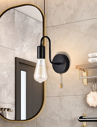  wandkandelaar lichtarmatuur indoor moderne badkamer e26 / e27 wandkandelaar gang blaker lichtarmatuur slaapkamer wandverlichting, led lamp niet inbegrepen 2 stuks