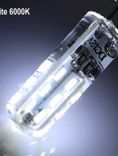  10db g4 bi-pin led izzó 3w 24led smd 2835 egyenértékű halogén izzó 30w meleg fehér 3000k nappali fehér 6000k 360°-os sugárzási szög villogásmentes dc12v ac220v ac110v