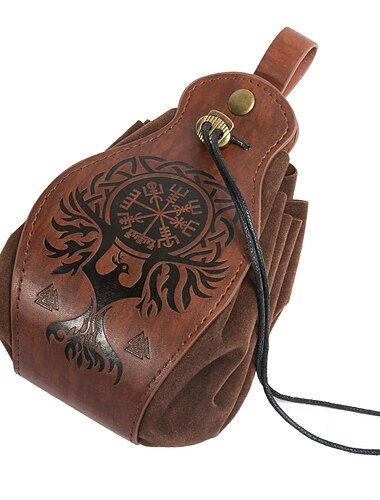  Retro Vintage Punk & Gothic Mittelalterlich Cosplay Kostüm Gürteltasche Würfelbeutel Ren Faire Krieger Ritter Wikinger Kordelzug Herren Damen Keltisch Vikinger Halloween Maskerade Leistung Bühne