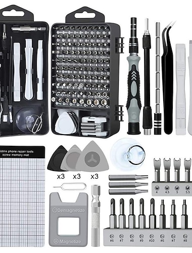  138 In 1 Diy Repair Kit, Precision Screwdriver Sets Screwdriver Tool Kit Suitable For Iphones, Tablets, Watches, Cameras Repairs Etc. With Mini Wrench And Stripped Screw Remover