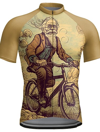  Homens Camisa para Ciclismo Gráfico Engraçado Manga Curta Moto Camisa / Roupas Para Esporte Blusas com 3 bolsos traseiros Ciclismo de Montanha Ciclismo de Estrada Secagem Rápida Tiras Refletoras