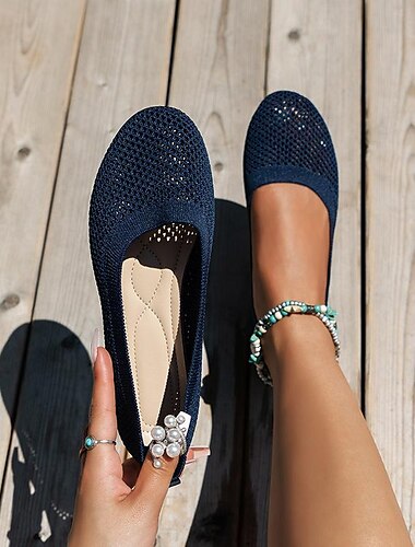  Atmungsaktive Damen-Slipper aus Mesh – leichte, lässige Sommerschuhe mit gepolsterter Innensohle für den täglichen Gebrauch
