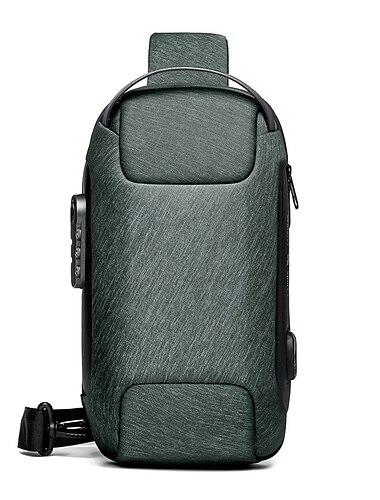 Herren Umhängetasche Brusttasche Oxford Stoff Täglich Großes Fassungsvermögen Langlebig Einfarbig Schwarz Armeegrün Blau