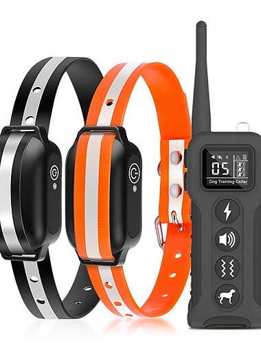  3300 Fuß langes Trainingshalsband für Hunde mit Fernbedienung, 9-Ton-Option, wiederaufladbares, wasserdichtes IPX7-Schwimmschock-Trainingshalsband