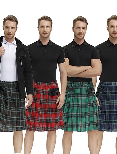  Retro / vintage Punk i gotyk Średniowieczne Spódnica Szkockie Kilty użytkowe Strój na bal maskowy Męskie Celtyckie Bal maskowy Codzienne Dla dorosłych Spódnice