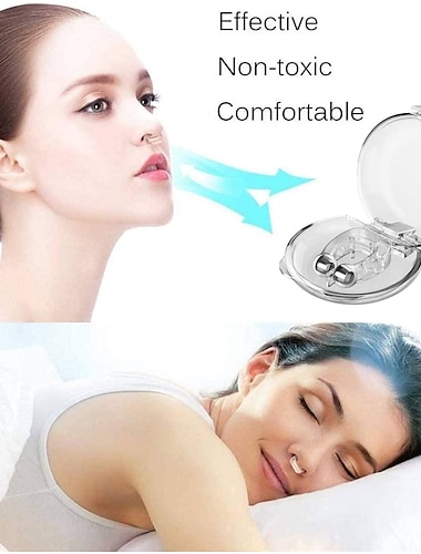  Dispositifs anti-ronflement pince-nez anti-ronflement magnétique en silicone, aide à arrêter le ronflement, sommeil réparateur plus calme