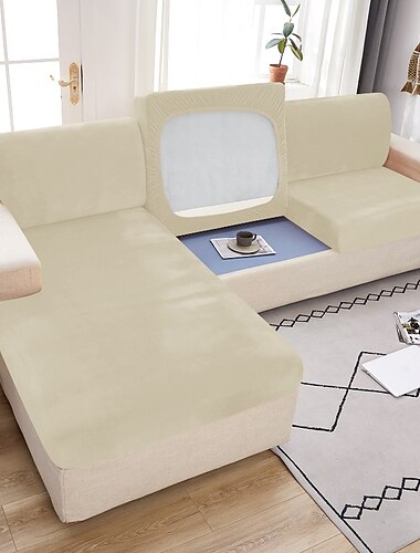  Stretch-Sofabezüge, Sofasitz, burgunderfarbener Kissenbezug aus Samt für Hunde und Haustiere, magischer Sofabezug, Sofabezug für Zweisitzer, L-Form, 3-Sitzer, waschbarer Schutz