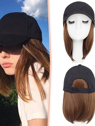  Perruque Synthétique Droit Avec Frange Fabriqué à la machine Perruque Blond Court A1 A2 A3 A4 A7 Cheveux Synthétiques Femme Doux Soirée Mode Blond Noir Marron