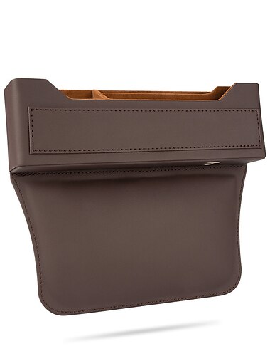  Boîte de rangement d'écart de siège de voiture côté conducteur double passager gauche/droite pour organisateur mobile supports de téléphone noir/beige/rouge