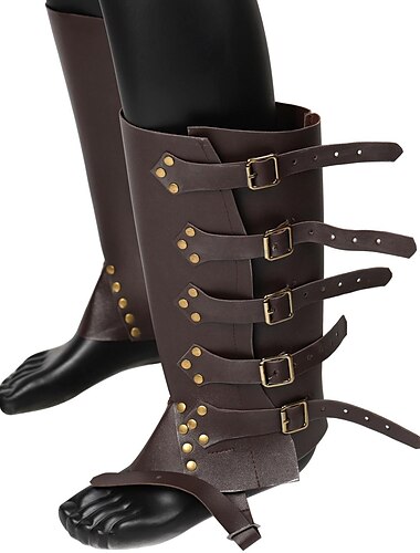  Retro / vintage Medeltida kostymer Renässans Vapen och Rustning Damasker Stövelskydd Ren Faire Krigare Riddare Viking Dam Unisex Viking Halloween Karnival Maskerad LARP Vuxna Sko Täck