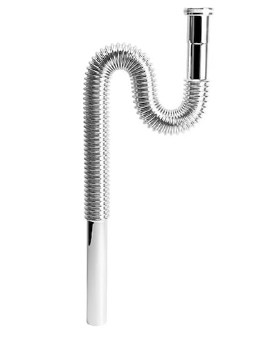  Tube de tuyau d'évacuation flexible en acier inoxydable de 80 cm, connecteur de tuyau flexible universel en laiton chromé extensible pour évier, salle de bain, cuisine, salle d'eau