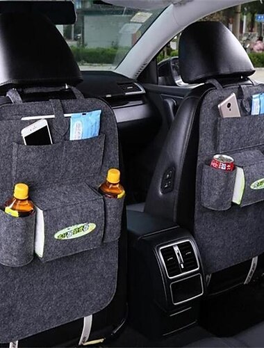  Starfire Auto-Rücksitz-Organizer-Halter, Auto-Filzbezüge, Multifunktions-Reise-Aufbewahrungstasche, Hängetasche