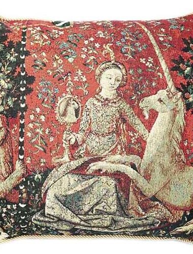 gobelin aubusson tapestry kussenhoes lady eenhoorn jacquard sierkussen home decoratieve woonkamer slaapkamer sofa bank