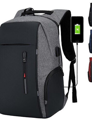  Sac à dos hommes usb charge étanche 15.6 pouces ordinateur portable décontracté oxford mâle sac d'affaires mochila ordinateur portable sacs à dos