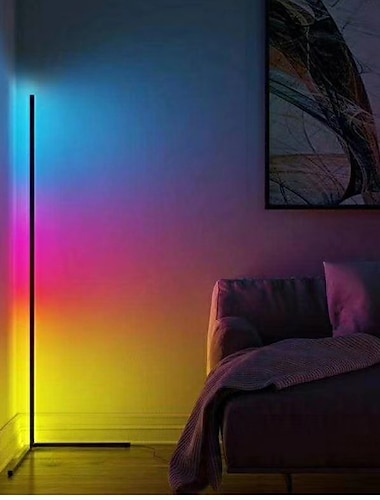  moderne led hoek vloerlamp sfeerverlichting kleurrijke slaapkamer woonkamer woondecoratie binnenverlichting staande lampen
