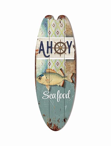  Sommer Strand Ozean Thema Freizeit Dekoration Surfbrett Holzschild Bar Zuhause Wand Vintage Dekoration Holzschild