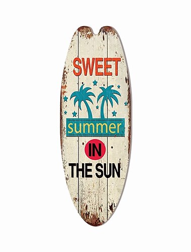 Sommer Strand Ozean Thema Freizeit Dekoration Surfbrett Holzschild Bar Zuhause Wand Vintage Dekoration Holzschild