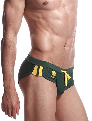  Herren Bademode Badehose Schwimmshorts Kordelzug Buchstabe Atmungsaktiv Weich Outdoor Casual Täglich Hawaiianisch Stilvoll Schwarz Marineblau Mikro-elastisch
