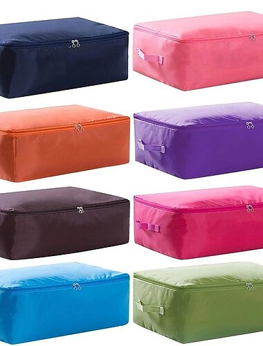  grote kledingopbergtas, opbergtas met ritssluiting, kledingorganizer met handvat, ruimtebesparende containers voor beddengoed