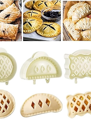  3 klassische Mini-Handkuchenformen, One-Press-Herbst-Cottage-Pie-Set, Teigpresse, Taschenkuchenformen für Halloween, Weihnachten, verschiedene Mottopartys, Herbst-Handkuchenformen