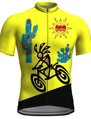  Hombre Maillot de Ciclismo Manga Corta Bicicleta Maillot Camiseta con 3 bolsillos traseros MTB Bicicleta Montaña Ciclismo Carretera Transpirable Secado rápido Dispersor de humedad Bandas Reflectantes