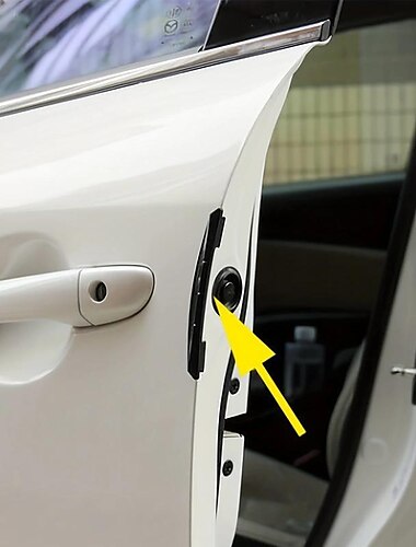  4PCS protectores de borde de puerta de coche - Calcomanías de guardia contra colisiones antiarañazos tiras protectoras de puertas de vehículos resistentes a la abrasión