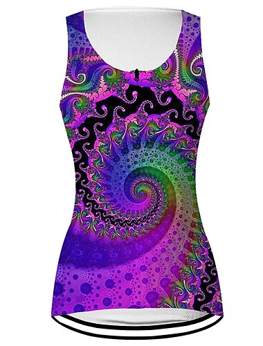  Per donna Gilet da ciclismo Maglia da Ciclismo Grafico Motivo Floreale Senza Maniche Bicicletta Gilet / Panciotto Maglia Top con 3 tasche posteriori Mountain Bike MTB Ciclismo su strada Asciugatura