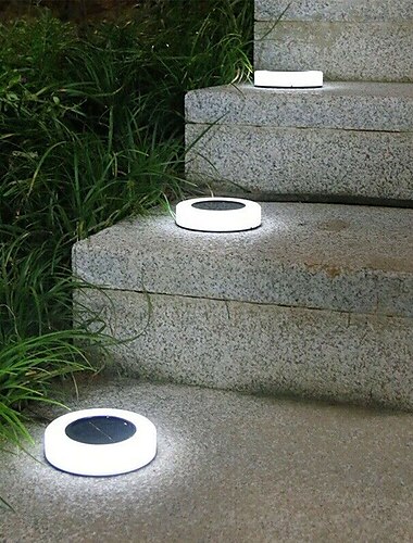  LED-Solar-Rasenlicht Solarenergie begrabene Lichter Garten im Freien Wegbodenlicht Hofzaun unter Bodentreppen Deckslicht