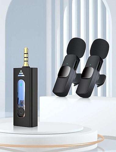  Kabelloses Lavalier-Mikrofon für 3,5-mm-Smartphone Plug-and-Play-Mini-Mikrofon für Live-Streaming-Gaming-Aufzeichnung Automatische Rauschunterdrückung