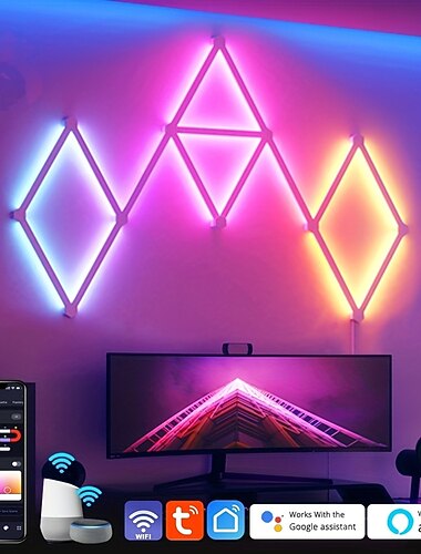  נורת LED RGB חכמה אשליה אינטליגנטית נורת תרגום DIY קישוט הפנימית של אווירה נורת ספורט קול מבוקר מוסיקה
