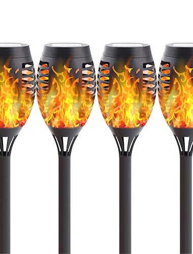  4 stuks 2 stuks 3 W LED-lampen op zonne-energie Padverlichting en lantaarns Op Zonne-Energie Waterbestendig Decoratief Warm wit 3.2 V Binnenplaats Tuin 12 LED-kralen