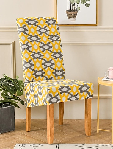  Fundas elásticas para sillas de comedor xl/de gran tamaño, extraíbles, lavables, suaves, de spandex, respaldo alto, funda grande para silla, funda para comedor, cocina, mesa de hotel, banquete