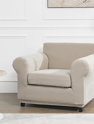  Funda de sofá individual elástica para perros y mascotas, funda para sillón, protector de muebles de sofá de 1 plaza con fondo elástico, protector de muebles de sofá lavable