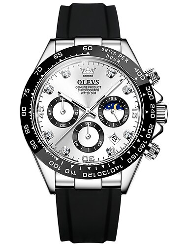  ساعة أوله في 2875 للرجال الفاخرة من العلامة التجارية العالية ساعة كواتز ساعة رياضية سيليكون تاريخ كرونوجراف ساعة متعددة الوظائف مقاومة للماء