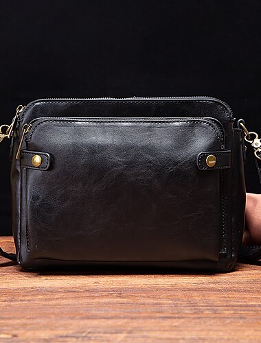  Damen Umhängetasche Schultertasche Schulranzen PU-Leder Einkauf Täglich Reißverschluss Einstellbar Hohe Kapazität Wasserdicht Feste Farbe Weinrot Schwarz Braun