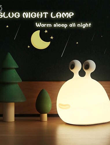  slug night light детская мягкая лампа силиконовый ночник для грудного вскармливания милая прикроватная лампа с животными для малышей дети подростки мягкий ночник с сенсорным датчиком для спальни