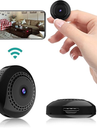 Mini Camera WiFi Wireless IP Cameras for Home Security Surveillance with Video 1080P Small Portable Nanny Cam with Phone App Motion Detection Night Vision for Indoor Outdoor Small Camera