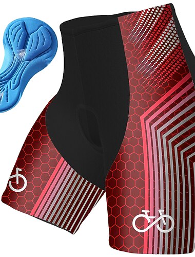  Ανδρικά Γραφική Γεωμτερικό Σορτς ποδηλασίας Ποδήλατο Σορτσάκια με Μαξιλαράκια Παντελόνια Φούστες Ποδηλασία Βουνού Ποδηλασία Δρόμου Αθλητισμός 3D Pad Γρήγορο Στέγνωμα Αντανακλαστικές Λωρίδες Ύγρανση