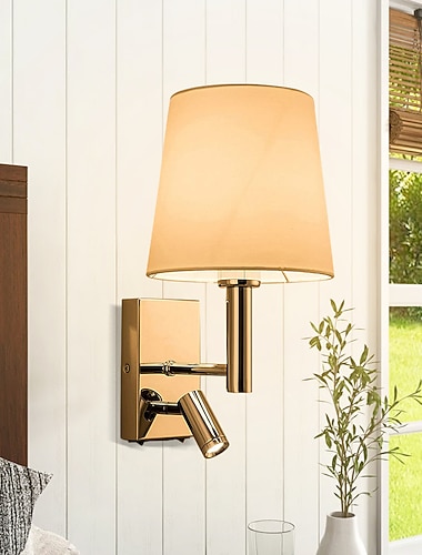  vegglampe 12,8 tommers moderne innendørs plugg i vegglamper usb ladeport vegglampe til nattbord lesestue hjemme. nikkel