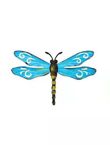  Wandkunst aus Metall, Libelle, Wanddekoration, für den Außenbereich, Gartenzaun, zum Aufhängen, Dekorationen für Wohnzimmer, Schlafzimmer, 1 Stück