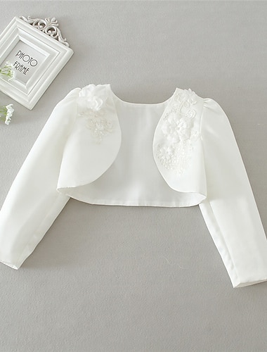  kinderkleidung Mädchen Bluse Feste Farbe Hochzeit Langarm Modisch Baumwolle 3-7 Jahre Sommer Weiß