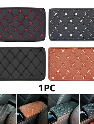  Alfombrilla de reposabrazos central universal para coche, protector de caja de almacenamiento para reposabrazos interiores, funda de cojín para reposabrazos de coche, almohadilla impermeable