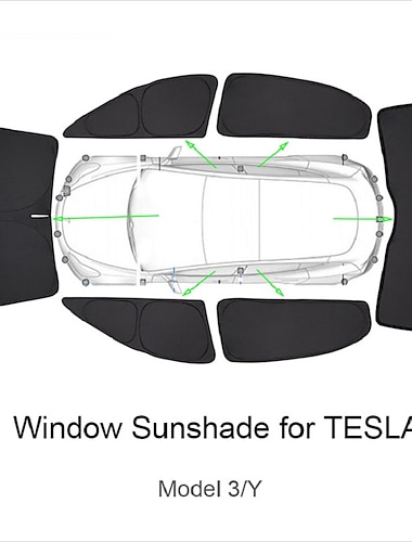 1 szt. Osłona przeciwsłoneczna samochodu przednia szyba Przylgnąć Rozciągliwy / a Łatwy do zainstalowania Na Tesla Owiewka PRYWATNOŚĆ Dziecięce Słońce Tkanina 30*32*3 cm