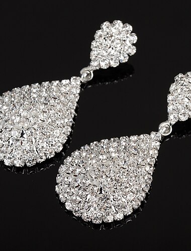  Mujer Pendientes colgantes Pendiente Pera Gota Elegante Lujo Romántico Dulce Aretes Joyas Plata / Dorado Para Fiesta Aniversario Regalo Fiesta de baile Promesa 1 Par