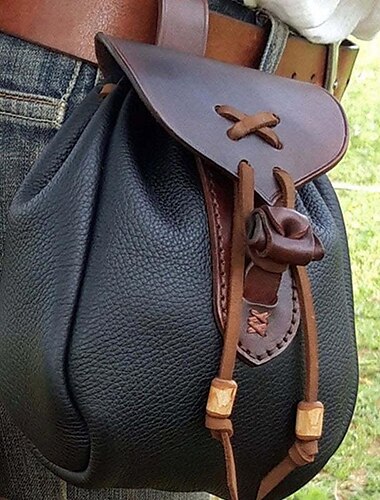 Pirata Vikingo Retro Antiguo Medieval bolsa Hombre Mujer Disfraz Cosecha Cosplay Rendimiento Escenario Maleta Víspera de Todos los Santos
