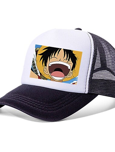  Chapeau / Casquette Inspiré par One Piece Monkey D.Luffy Manga Accessoires de Cosplay Chapeau Polyester Homme Femme Cosplay Costumes d'Halloween