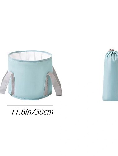  1 Stück zusammenklappbares Fußbadbecken zum Einweichen der Füße, tragbare Fußbadtasche mit Griffen, Waschbecken für Campingreisen